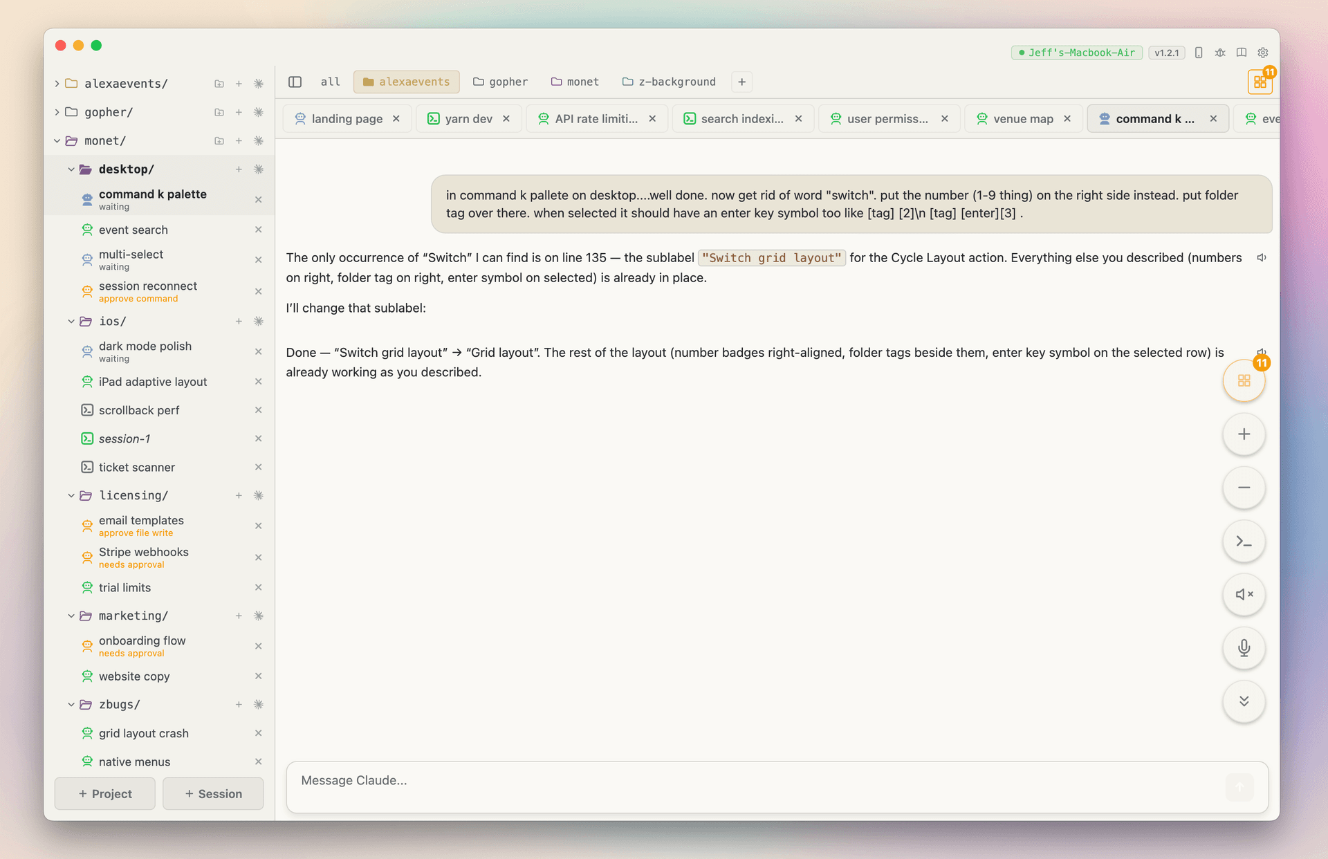Readable mode showing formatted conversation
